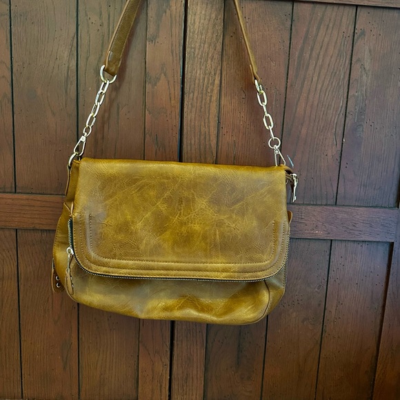 Classy whiskey color shoulder bag. - Picture 5 of 7